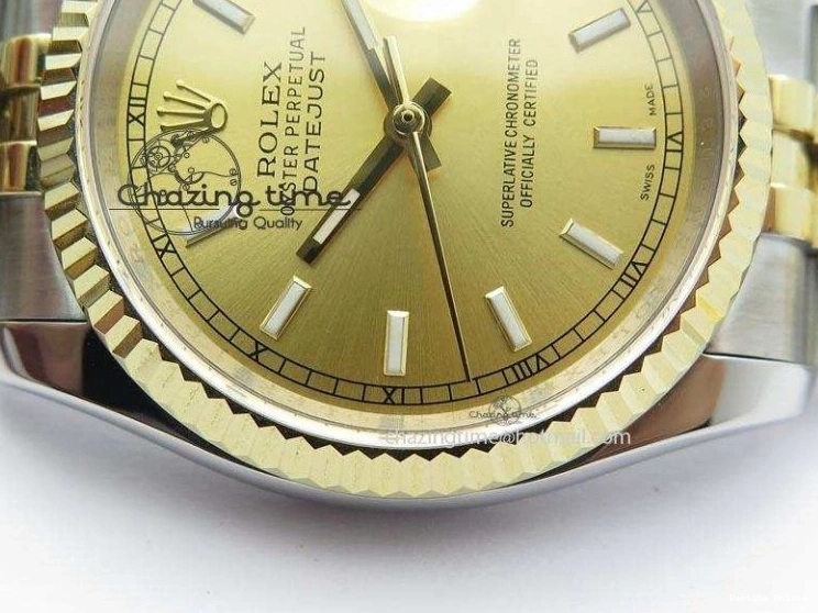 0415 MultiPurpose DateJust 116234 BP Best Edition SS YG Gold Dial On SS Bracelet A2824 V 3942